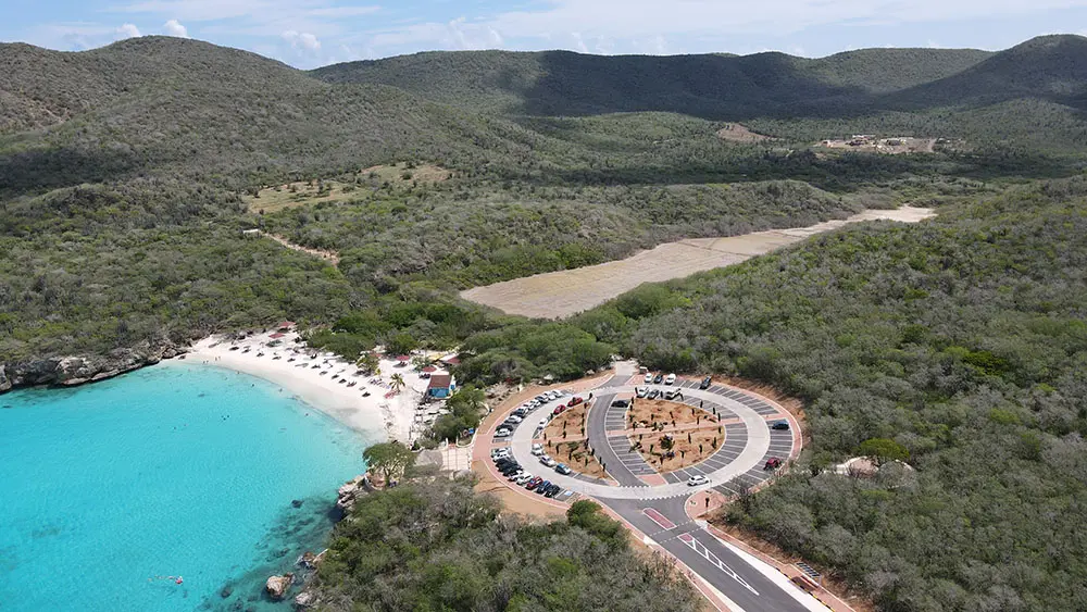 View of a beach at Westpunt in Curaçao